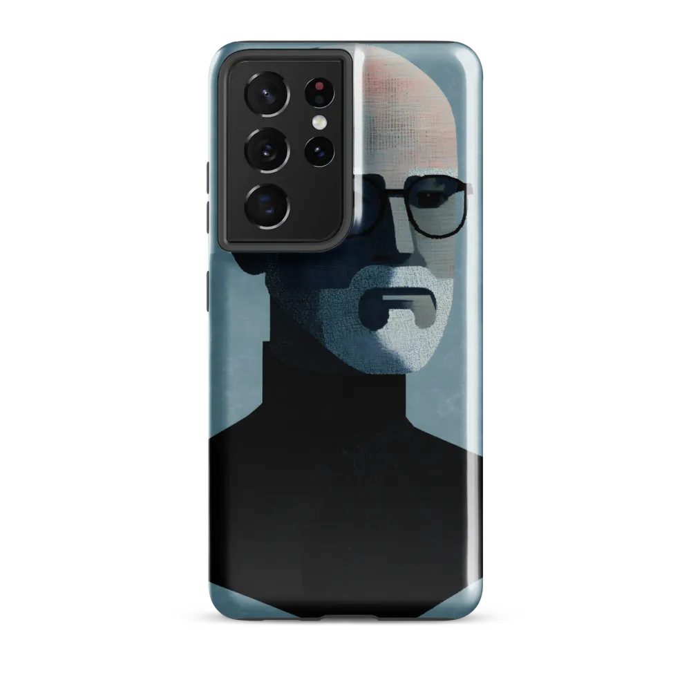 Minimalist Portrait of a Modern Man | Phone Case |  S21 Ultra | Tough Case | Glossy