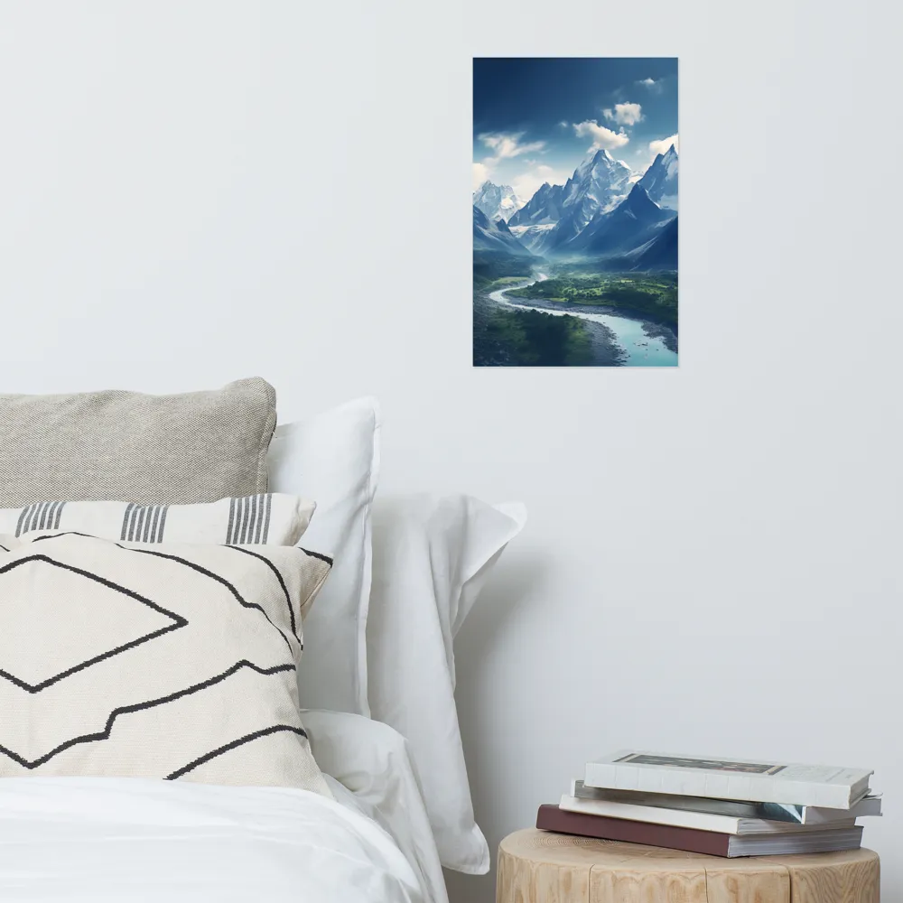 Majestic Serenity: A Landscape of Mountains and Rivers | Poster | 12″×18″