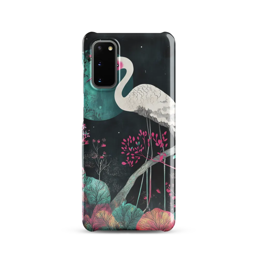 Ethereal Presence: Heron in a Floral Dreamscape
