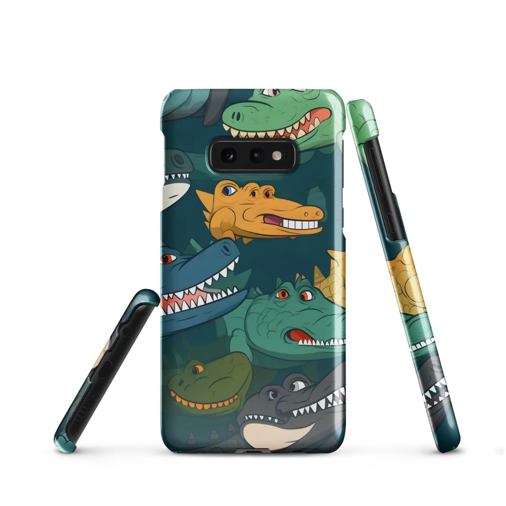 Cheerful Crocodilian Parade | Phone Case |  S10e | Snap Case | Glossy
