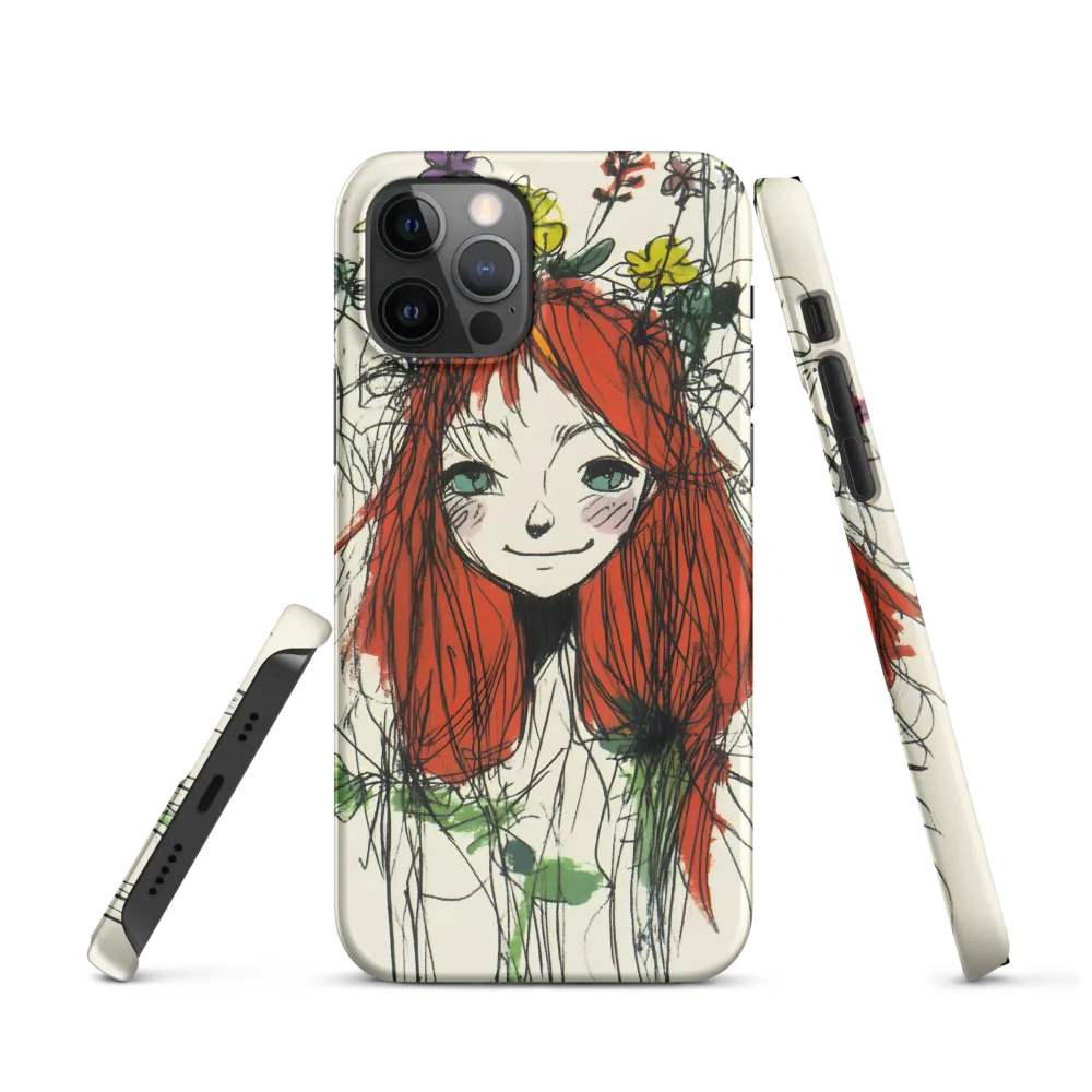 Whimsical Floral Portrait | Phone Case |  12 Pro | Snap Case | Matte