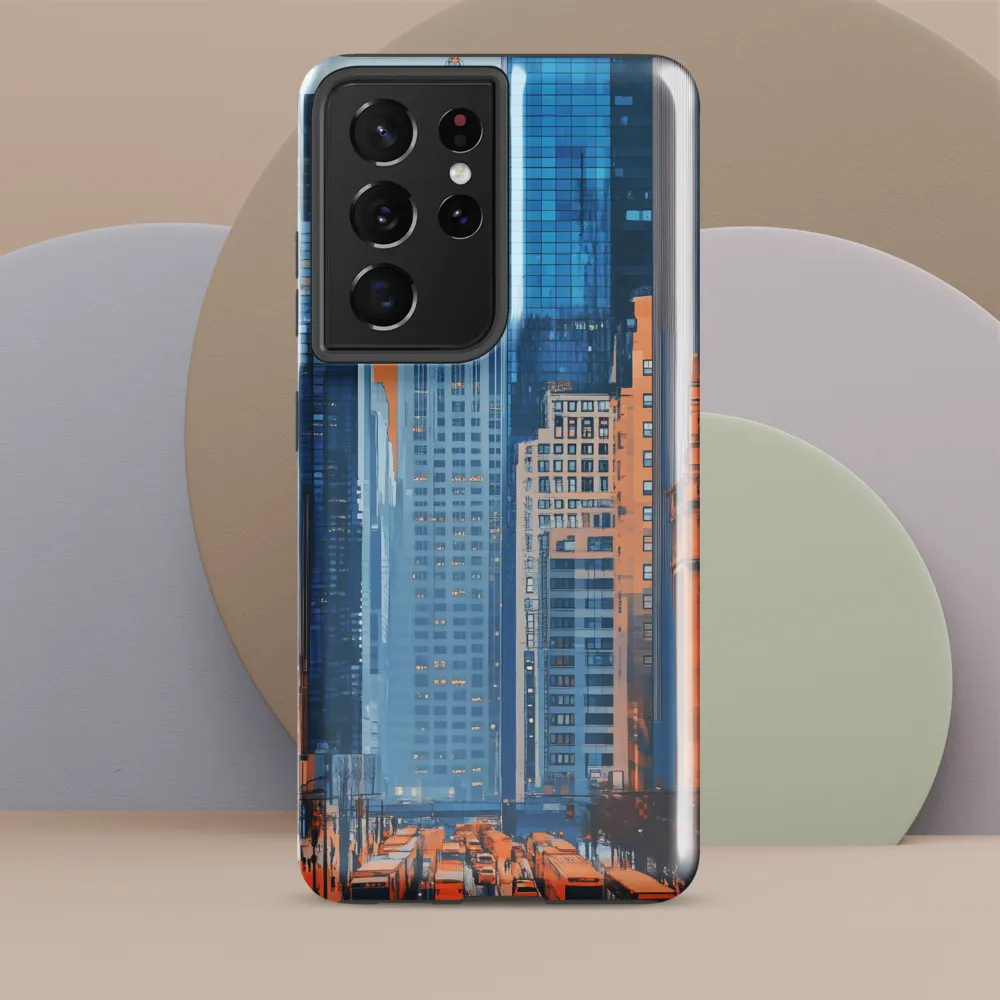 Urban Symphony in Blue and Orange