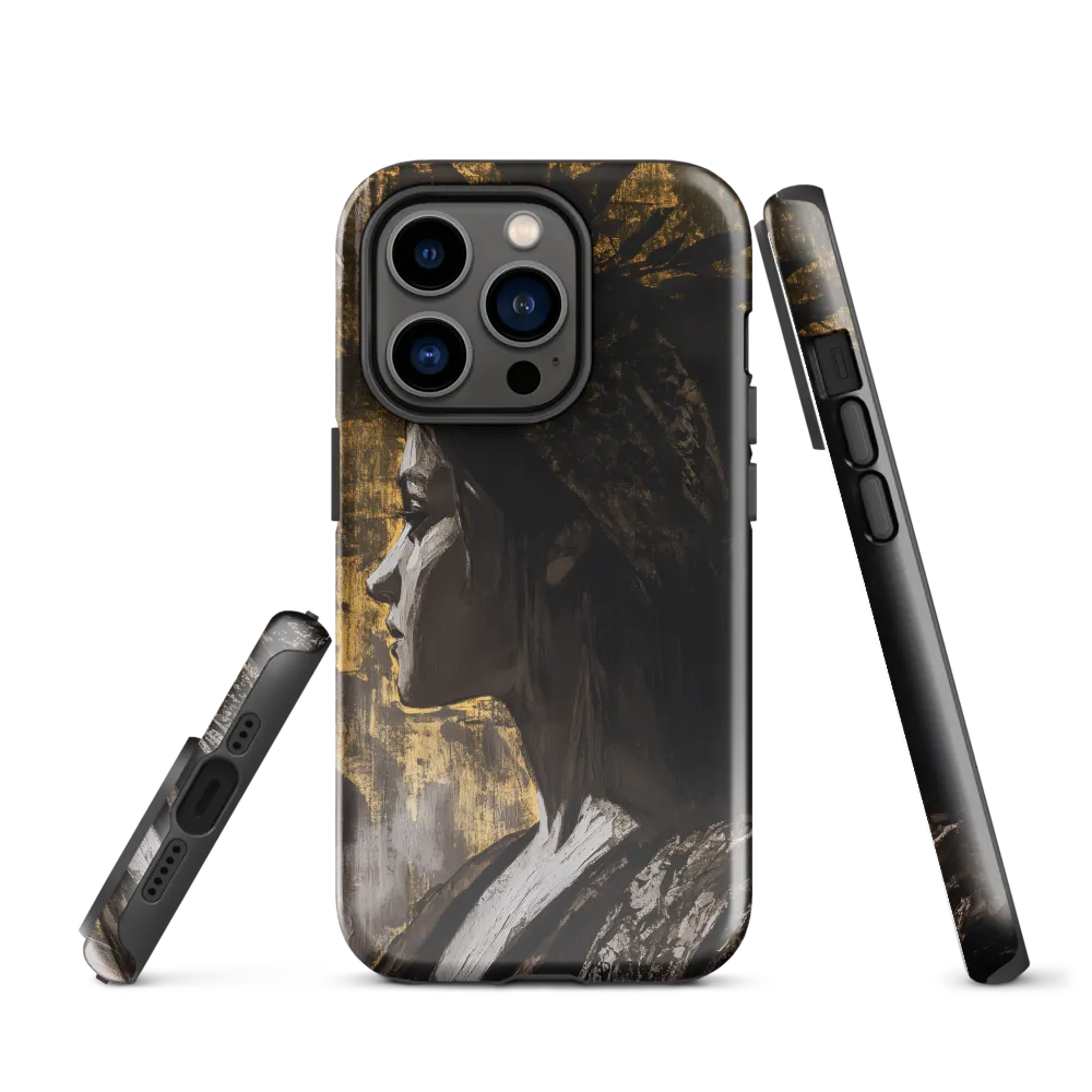 Golden Elegance: A Modern Profile Portrait