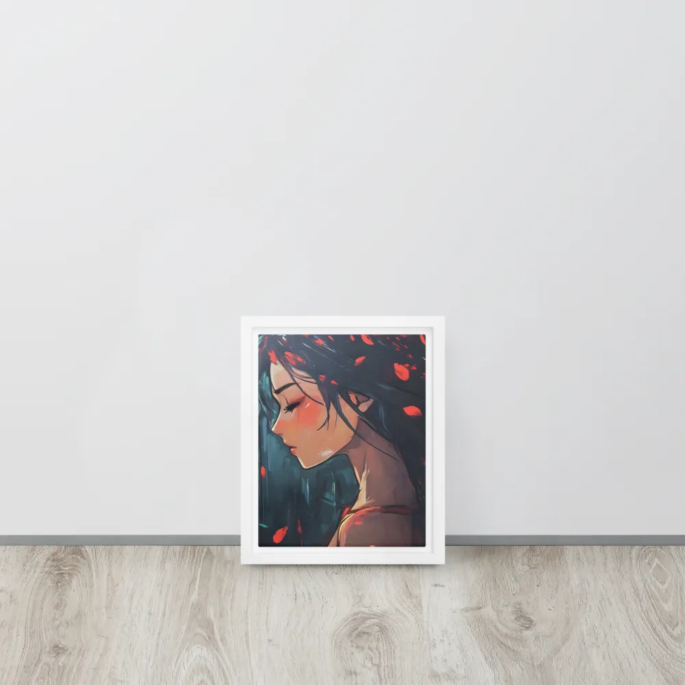 Whispers of Melancholy | Canvas with White Frame | 8″×10″