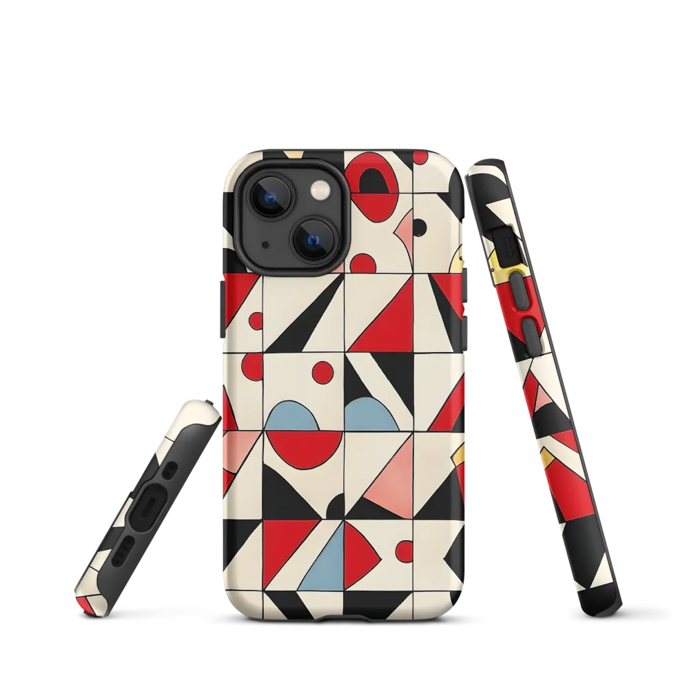 Dynamic Geometric Harmony | Phone Case |  13 mini | Tough Case | Matte