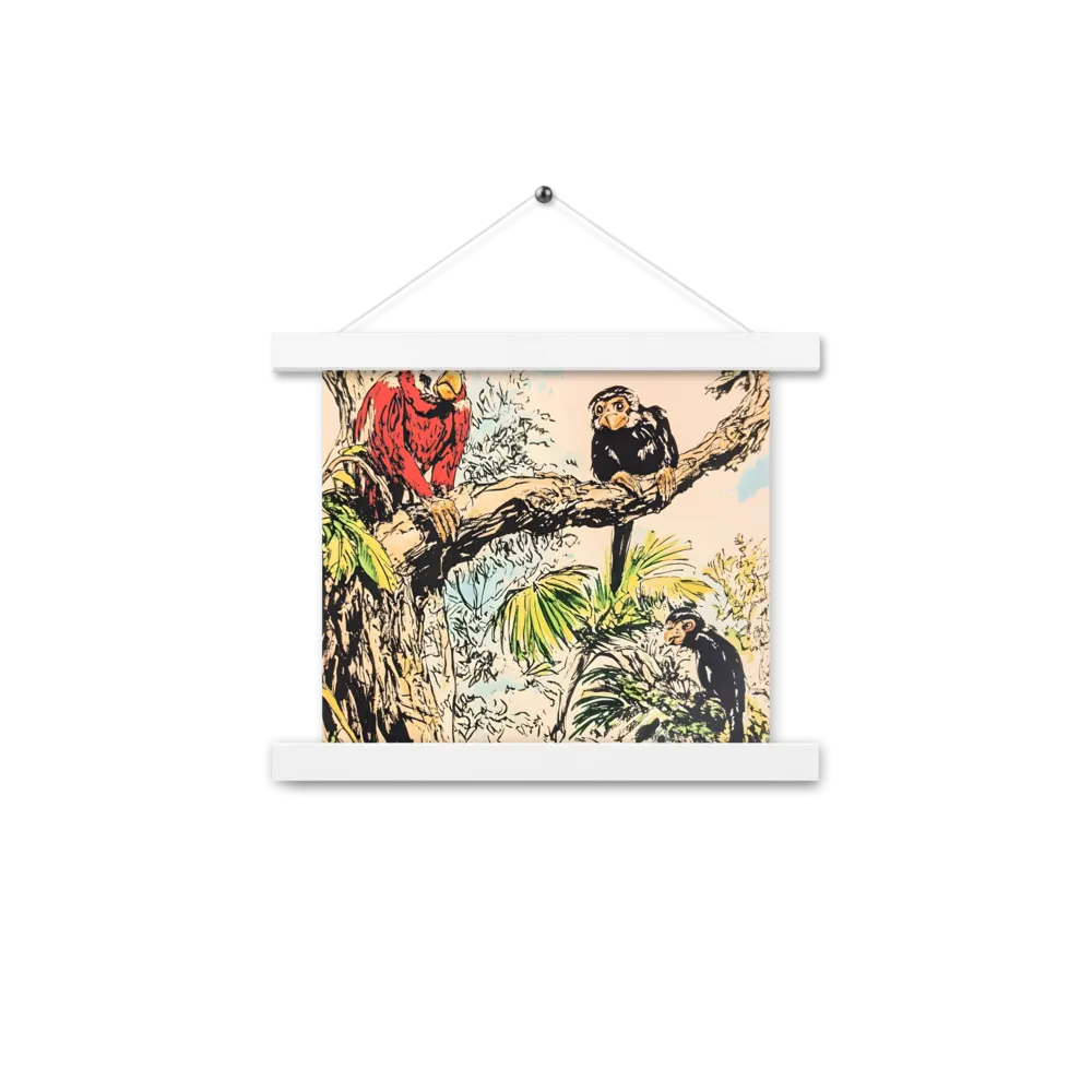 Jungle Harmony | Poster With White Wood Hanger | 10″×10″