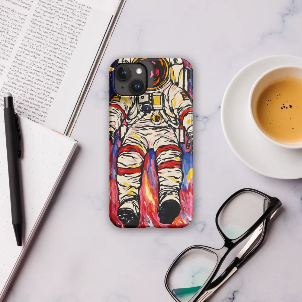 Magenta Drift: Floating Astronaut
