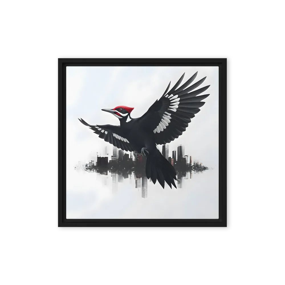 Urban Woodpecker 
 Canvas with Black Frame