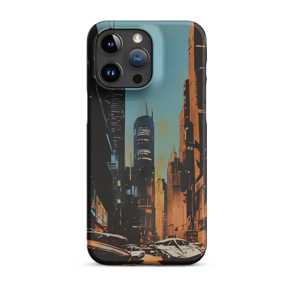 Futuristic Cityscape in Blue and Orange