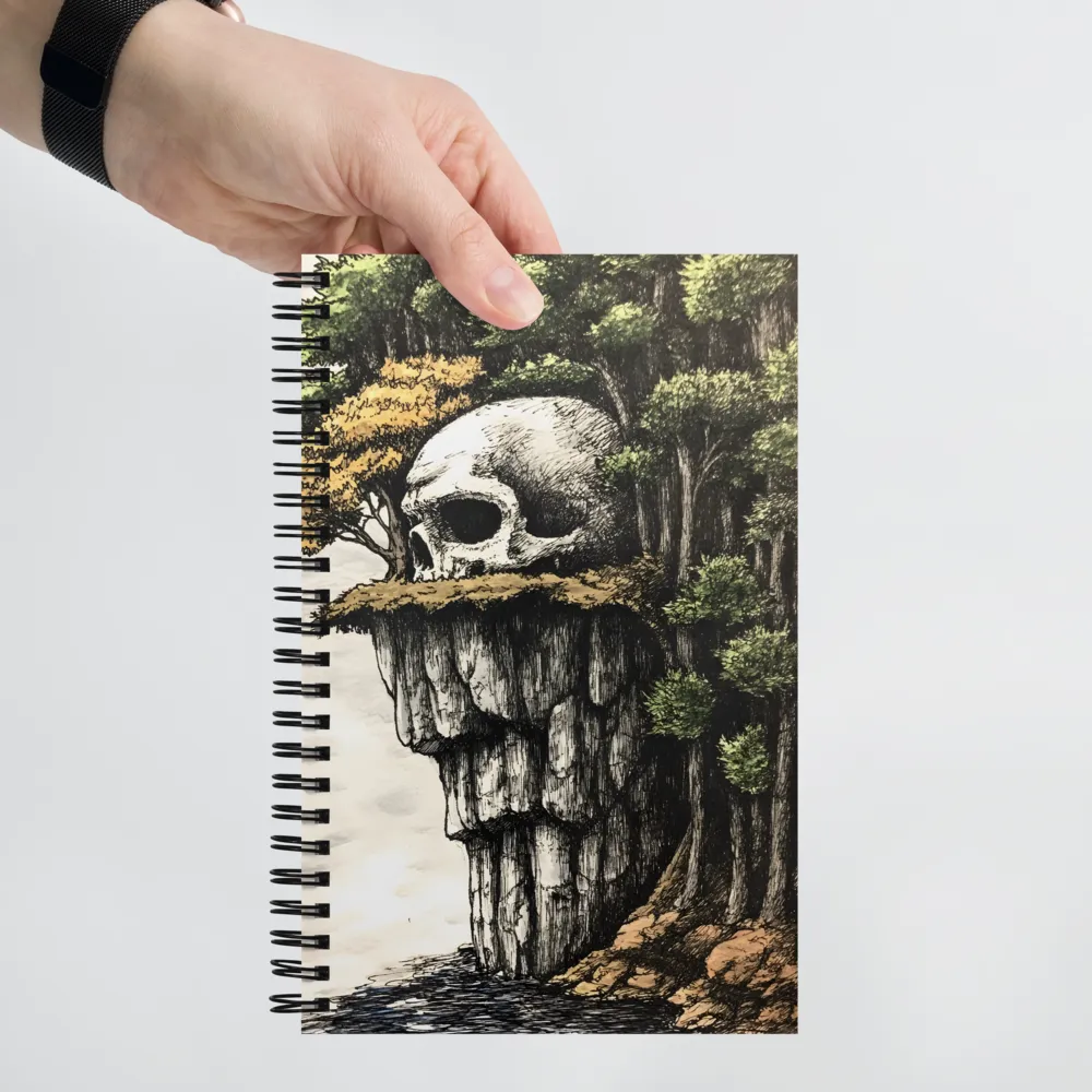 The Whispering Skull: A Surreal Encounter with Nature | Spiral Notebook