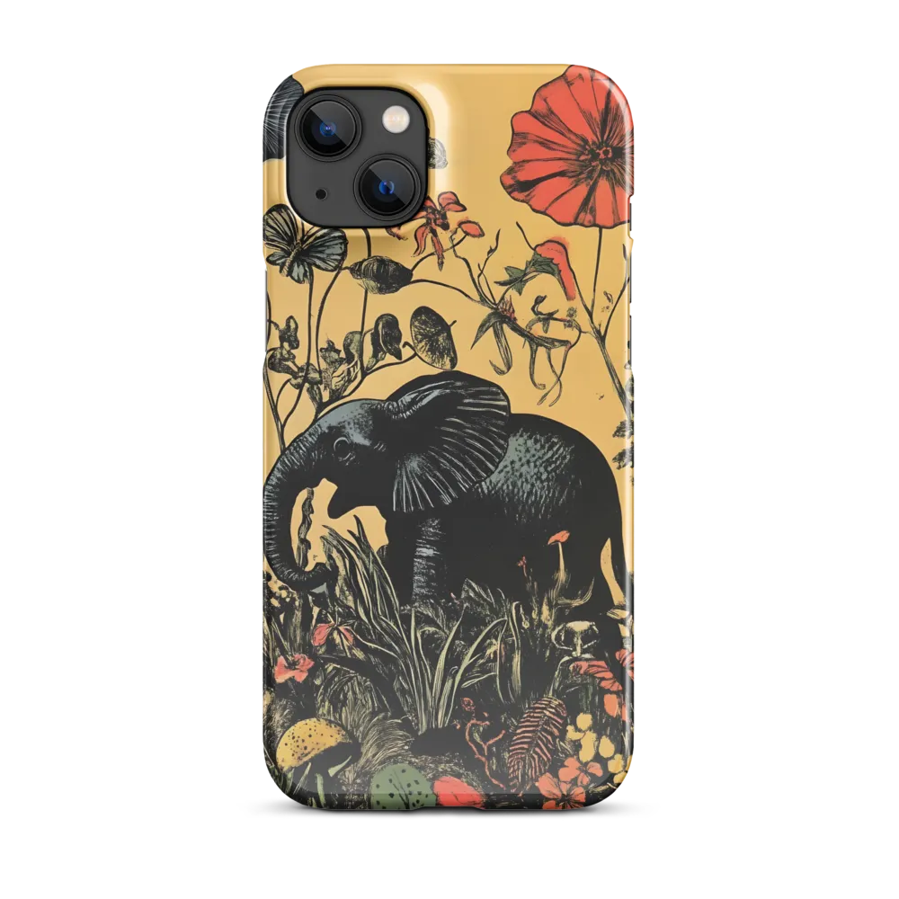 Floral Majesty: The Elephant's Sanctuary | Phone Case |  14 Plus | Snap Case | Glossy