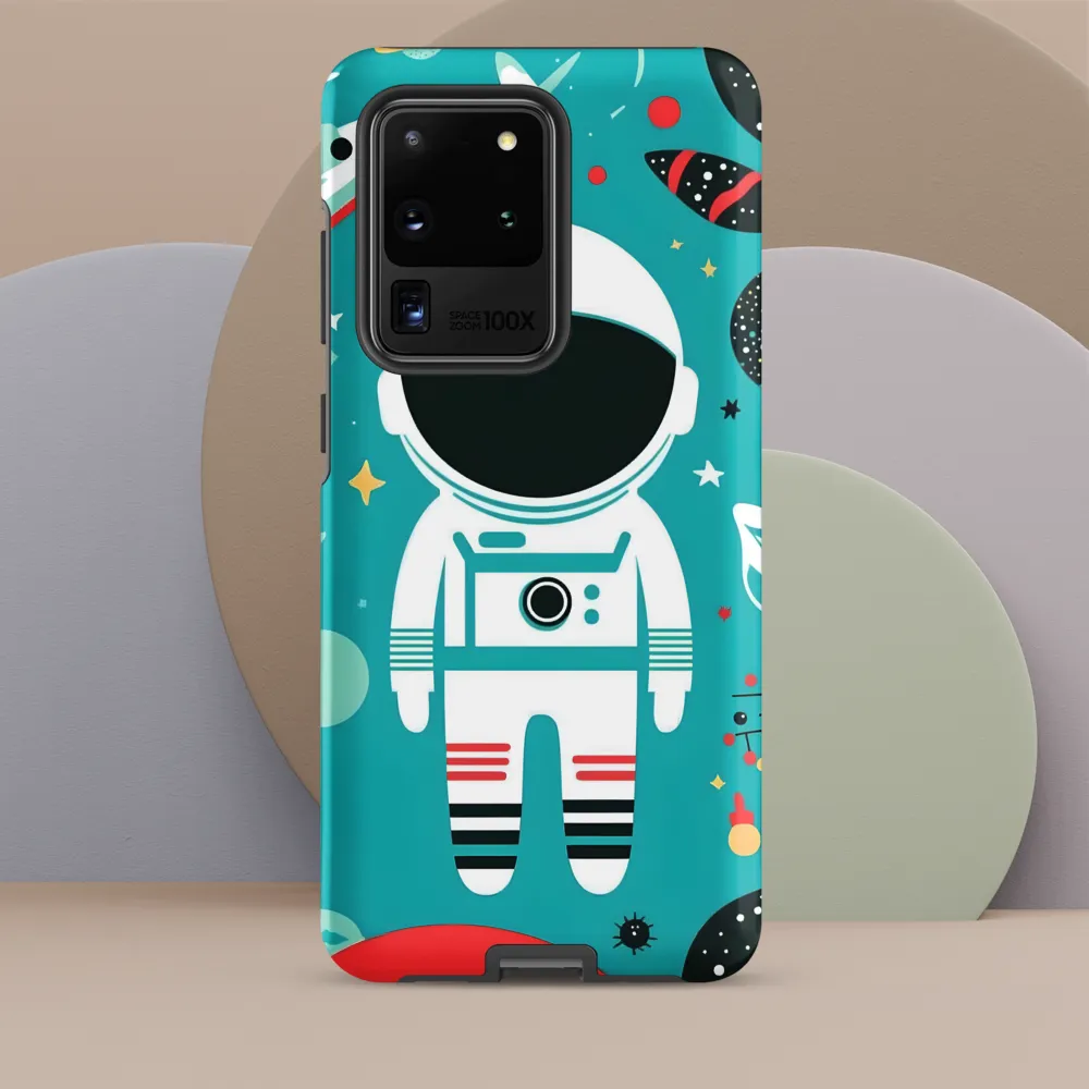 Whimsical Astronaut in Cosmic Wonderland
