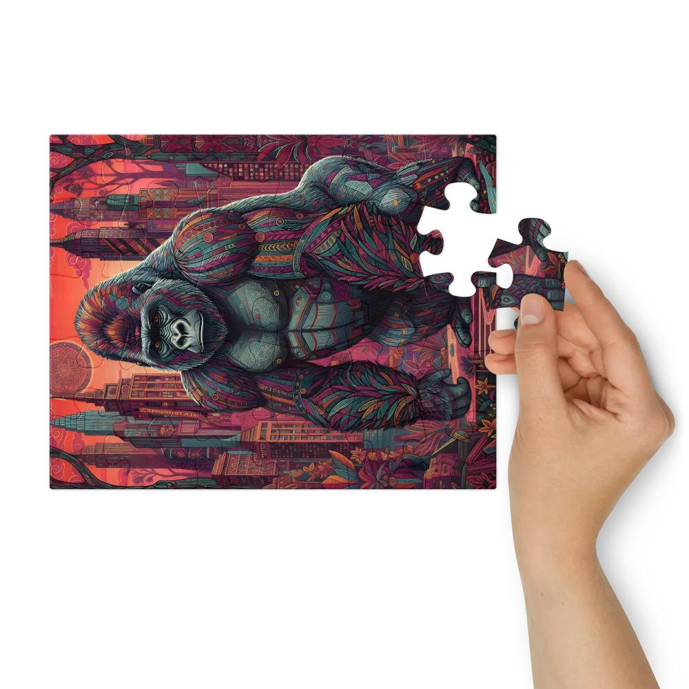 Ornate Silverback 
 Jigsaw Puzzle in Tin Box