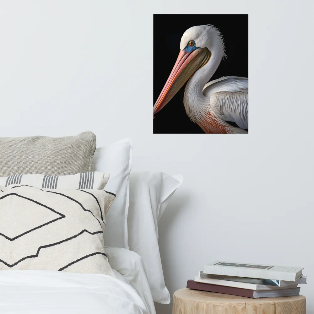 Elegance in White: The Pelican | Poster | 16″×20″