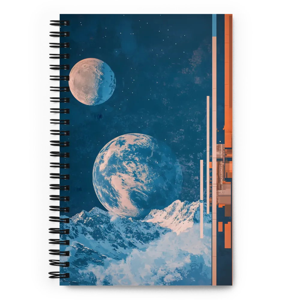 Cosmic Harmony: A Dance Among Celestial Bodies | Spiral Notebook