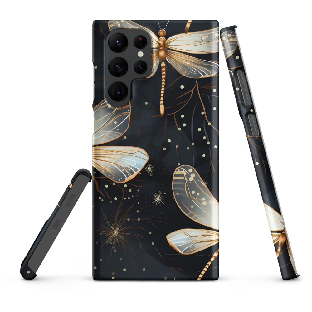 Ethereal Dance: Dragonflies in a Midnight Garden