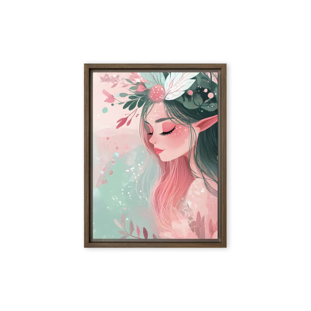 Whispers of Nature | Canvas with Brown Frame | 9″×12″
