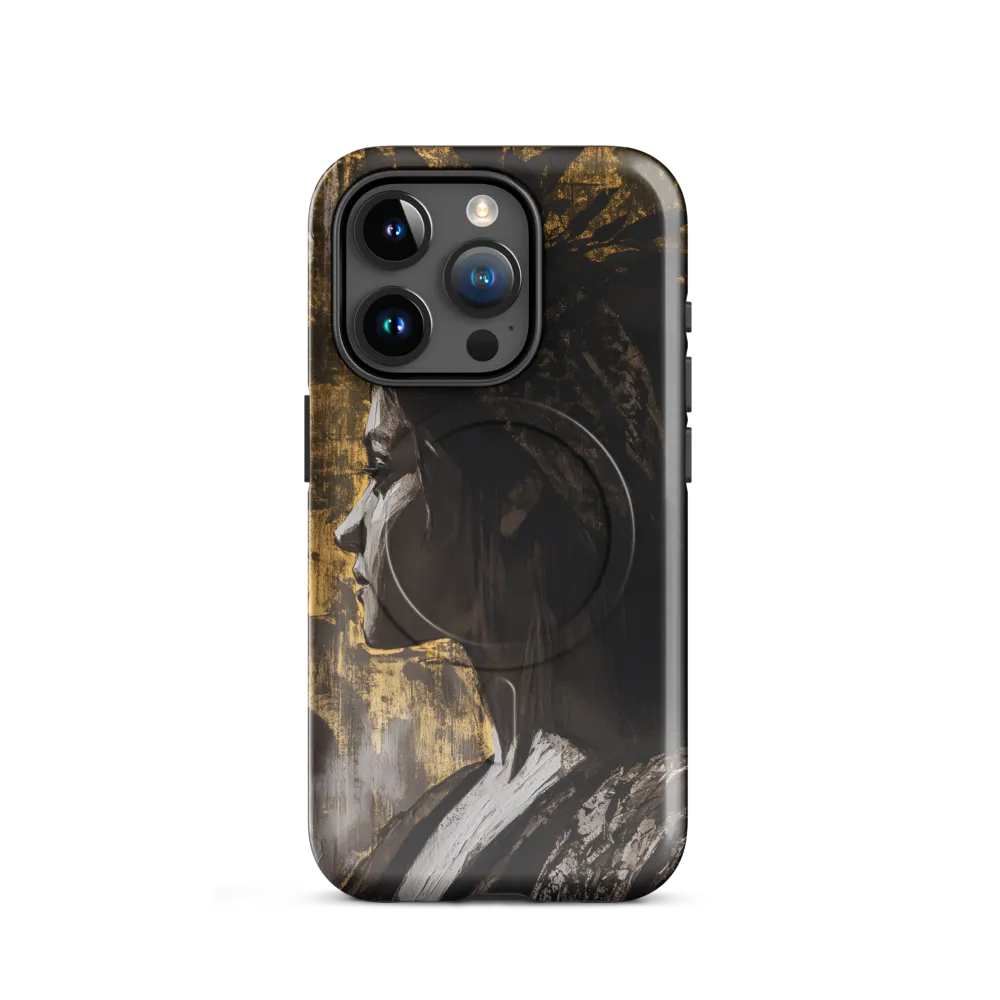 Golden Elegance: A Modern Profile Portrait