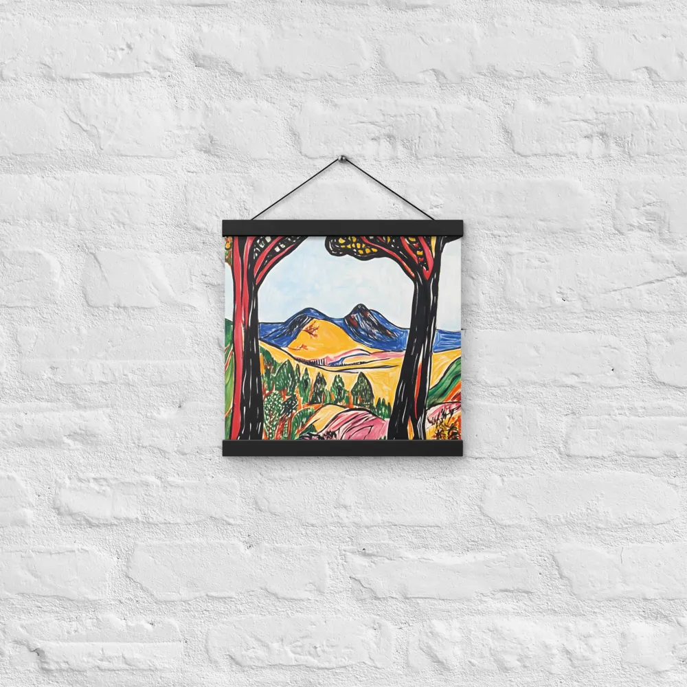 Vibrant Nature's Embrace | Poster With Black Wood Hanger | 12″×12″