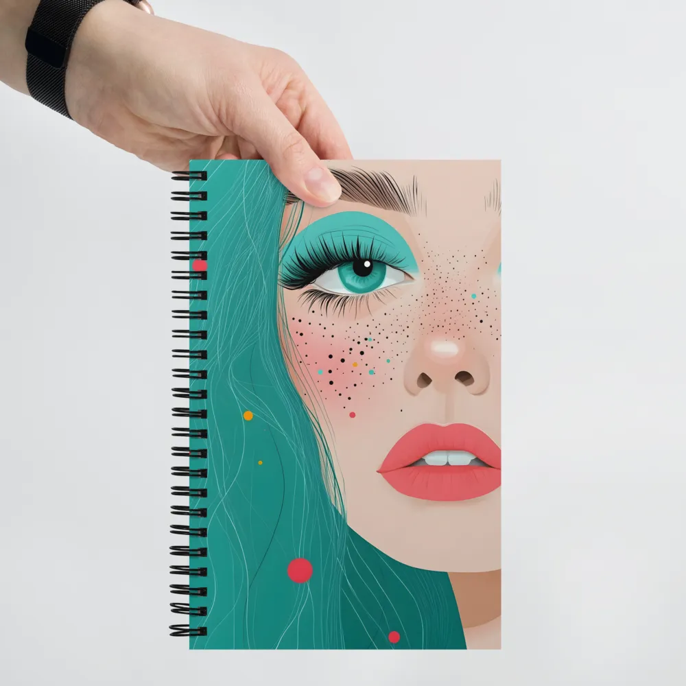 A Playful Portrait: Turquoise Temptation | Spiral Notebook