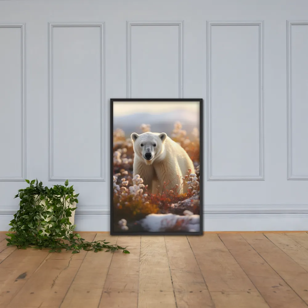 Harmony in the Frozen Wilderness | Poster with Black Frame | 24″×36″