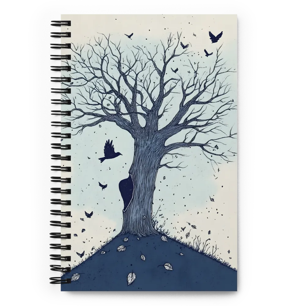 Whispers of the Barren Tree | Spiral Notebook