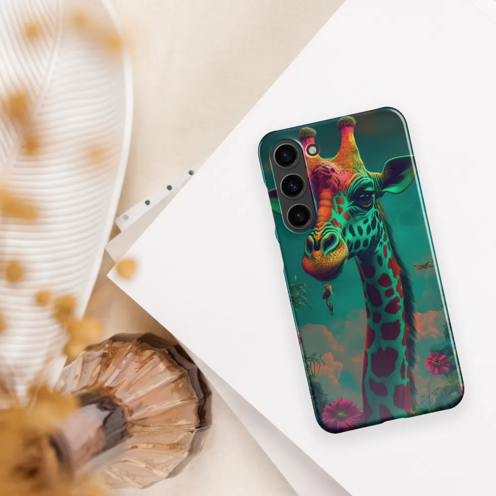 Whimsical Giraffe Among Blossoms
