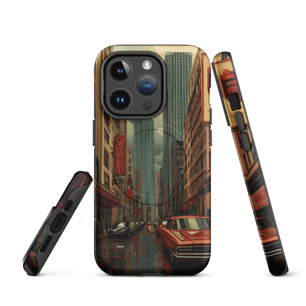 Nostalgic Cityscape: Reflections of a Forgotten Era | Phone Case |  14 Pro | MagSafe® Tough Case | Matte