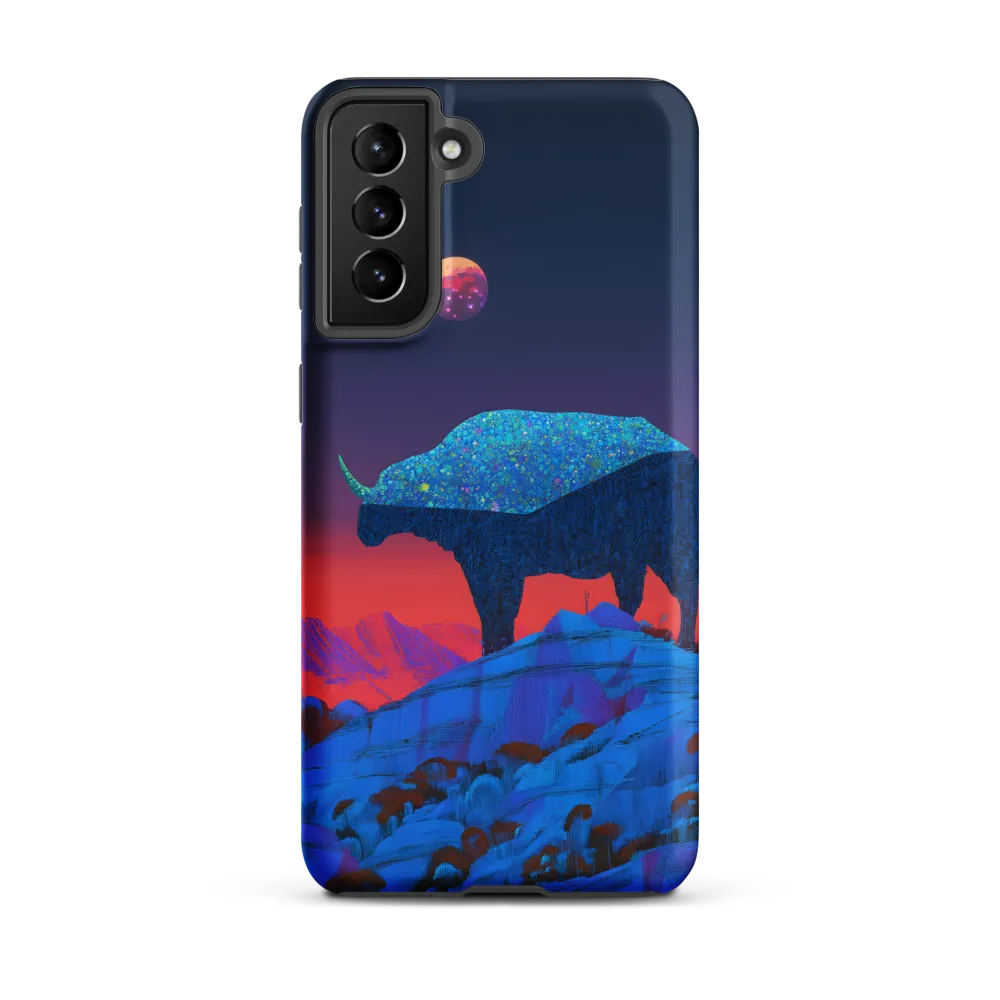 Luminous Bison Under a Celestial Sky