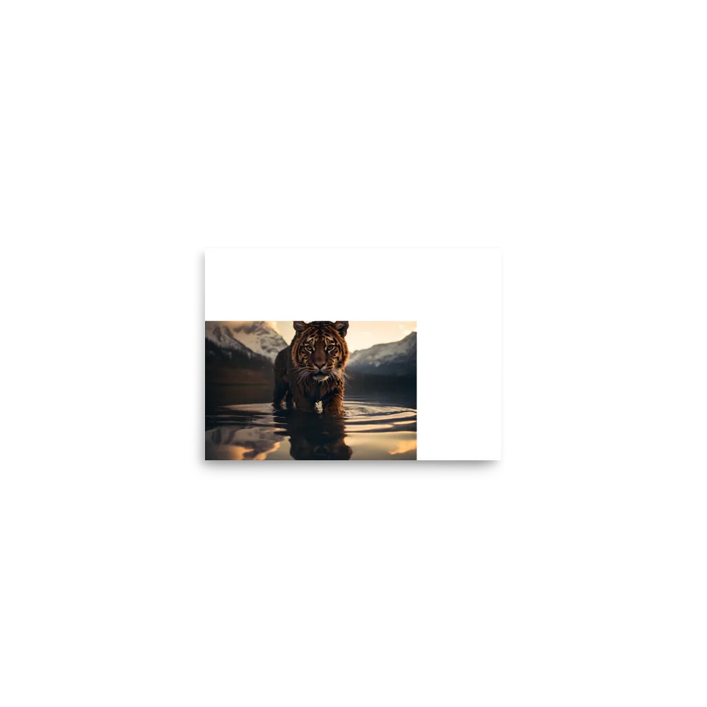 Majestic Reflection: The Tiger's Domain | Poster | 5″×7″