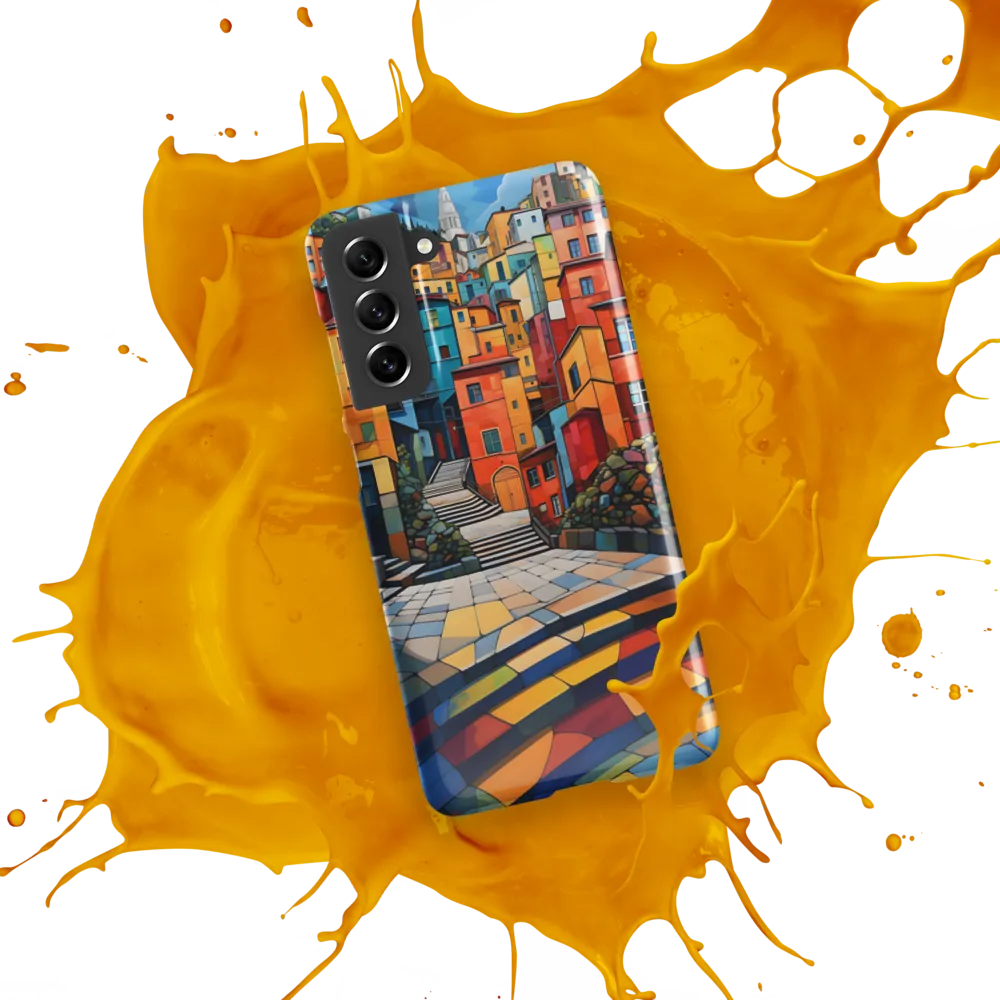 Vibrant Village: A Cubist Journey