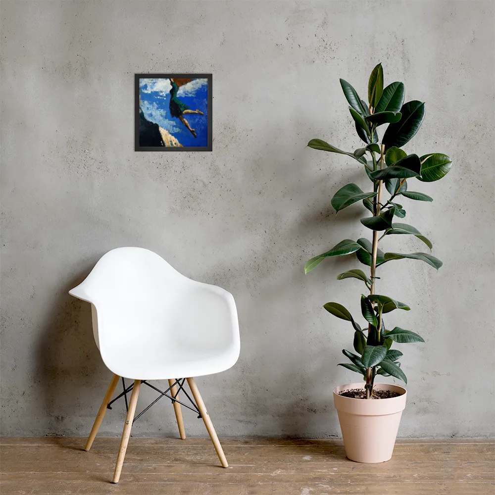 Boundless Ascent | Poster with Black Frame | 12″×12″