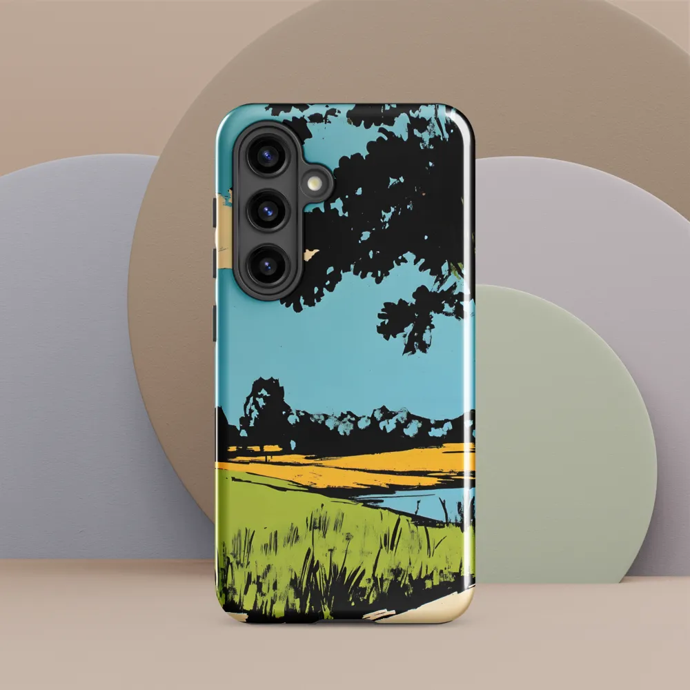 Vibrant Landscape in Pop Art Style