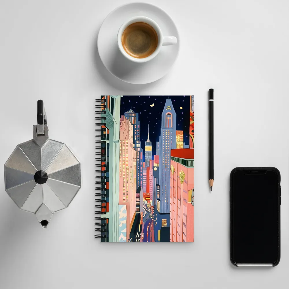 Urban Dreamscape: A Pop Art Night | Spiral Notebook