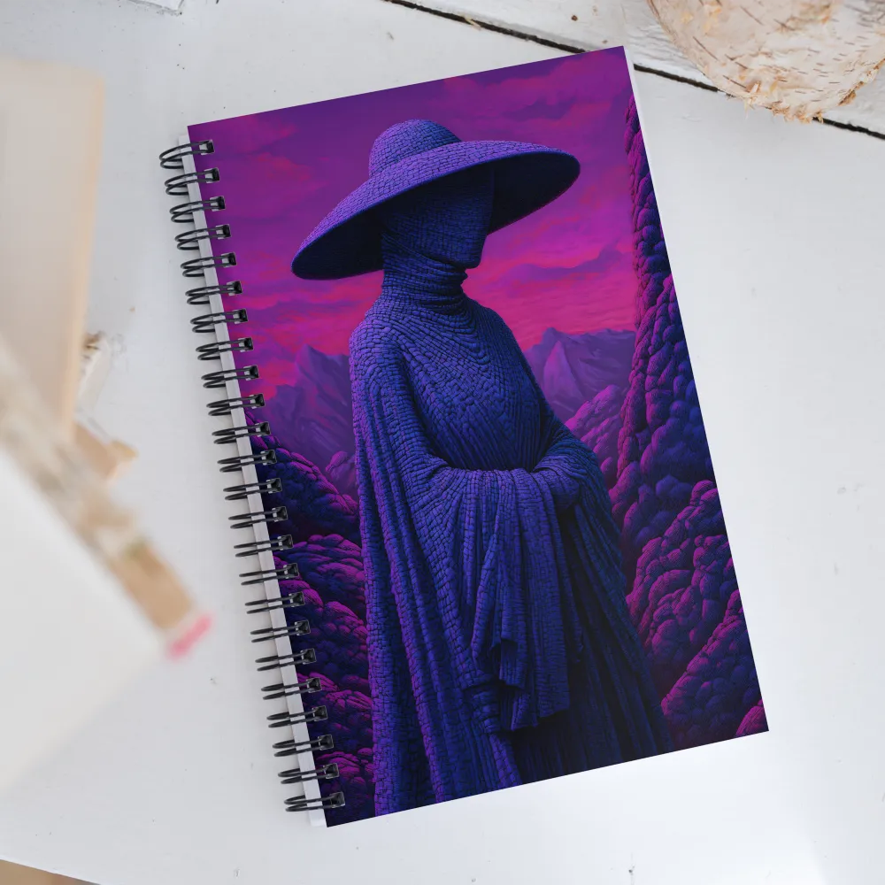 The Enigma of the Cloaked Figure | Spiral Notebook