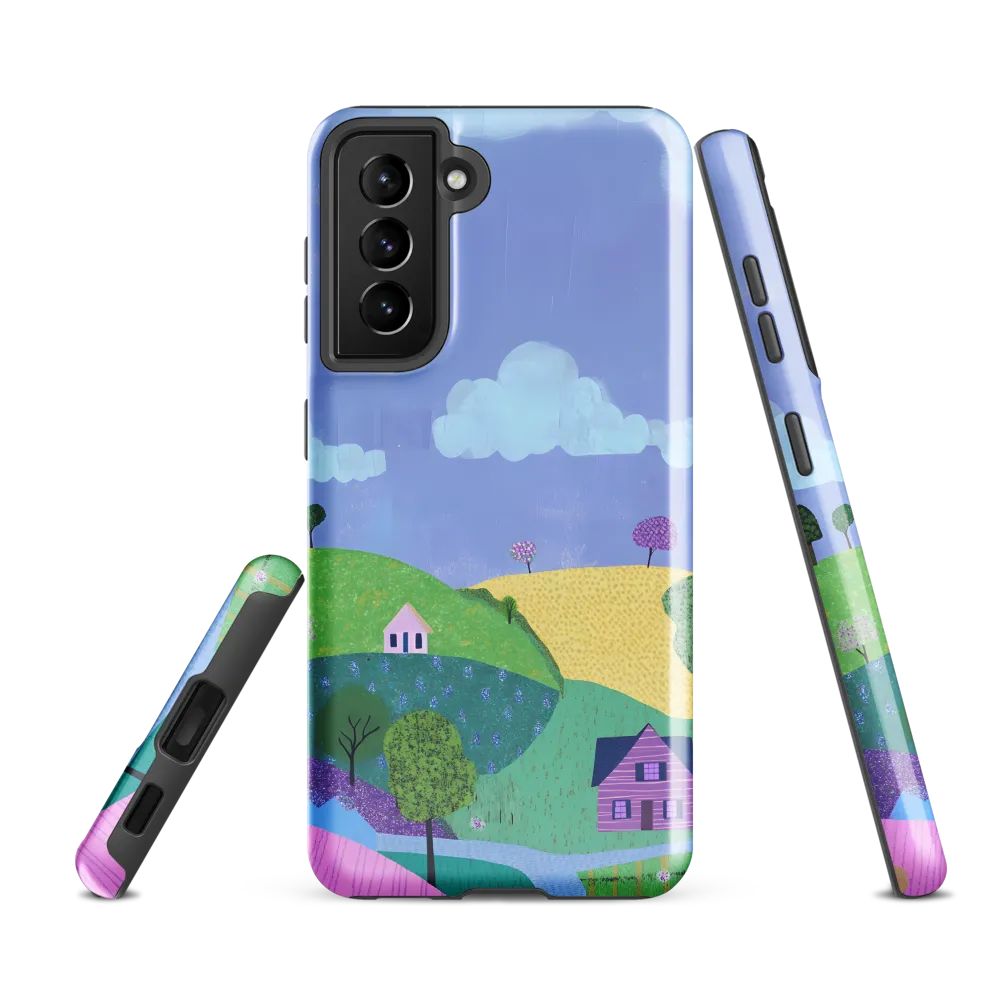 Whimsical Hills and Quaint Homes | Phone Case |  S21 FE | Tough Case | Glossy
