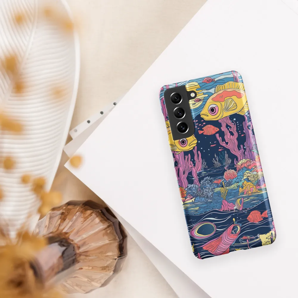Underwater Dreamscape: A Playful Encounter | Phone Case |  S21 | Snap Case | Matte