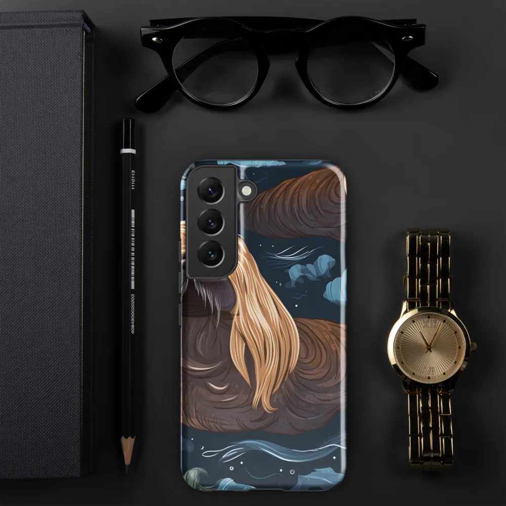 Whimsical Walruses in Deep Blue