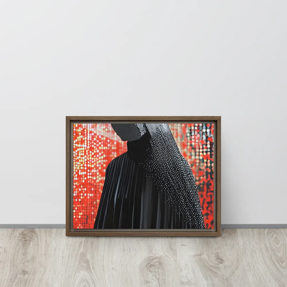 Veil of Modernity | Canvas with Brown Frame | 12″×16″