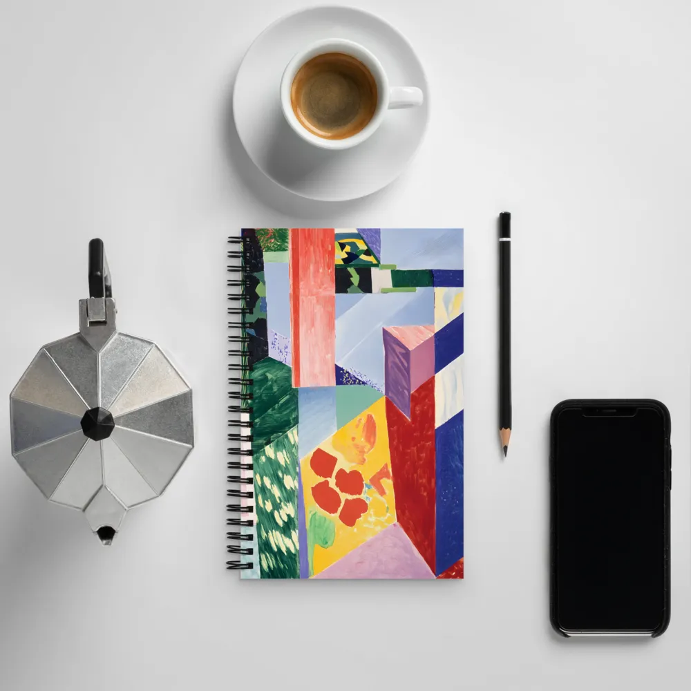 Interplay of Geometry and Color | Spiral Notebook