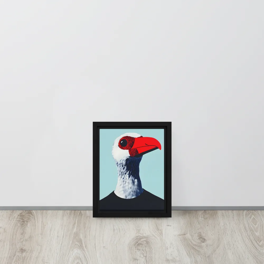 The Surreal Avian Portrait | Canvas with Black Frame | 8″×10″