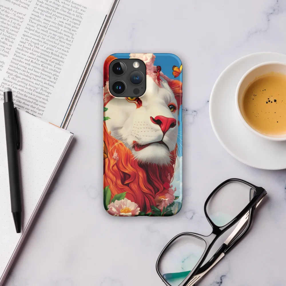 Majestic Lion Amidst Floral Splendor