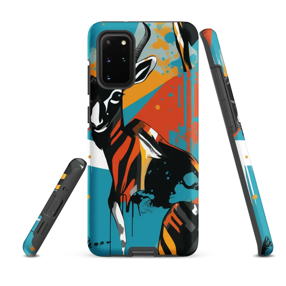 Dynamic Antelope in Vivid Abstract