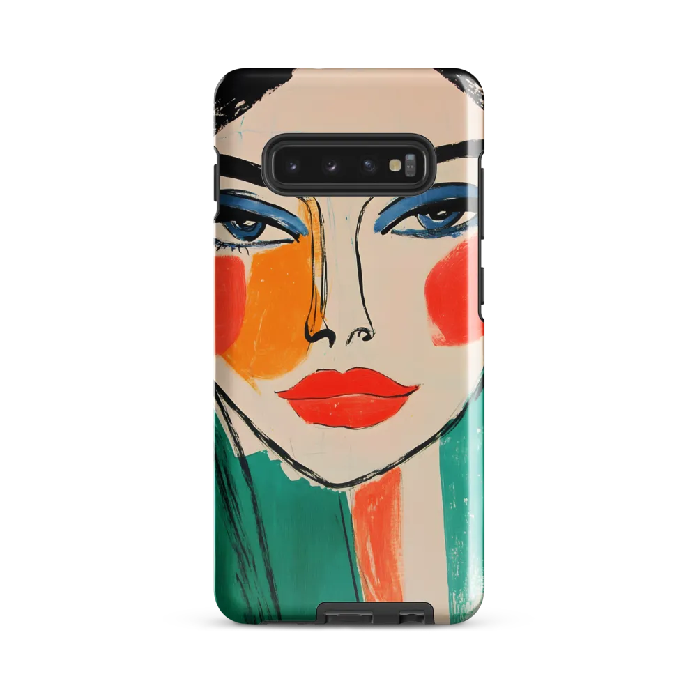 Vivid Portrait of a Modern Muse | Phone Case |  S10 Plus | Tough Case | Glossy