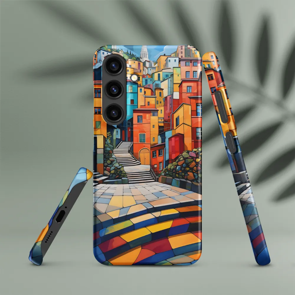 Vibrant Village: A Cubist Journey