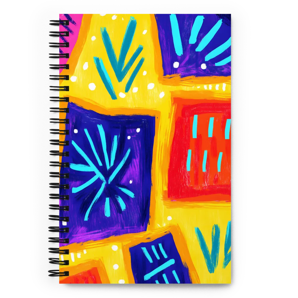 Vibrant Geometric Expressions | Spiral Notebook