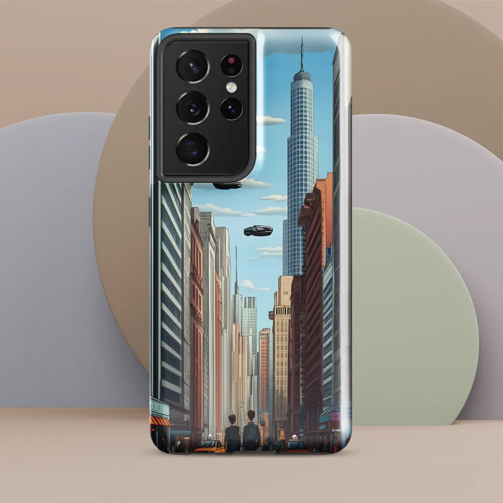 Futuristic Stroll through the Urban Skyline