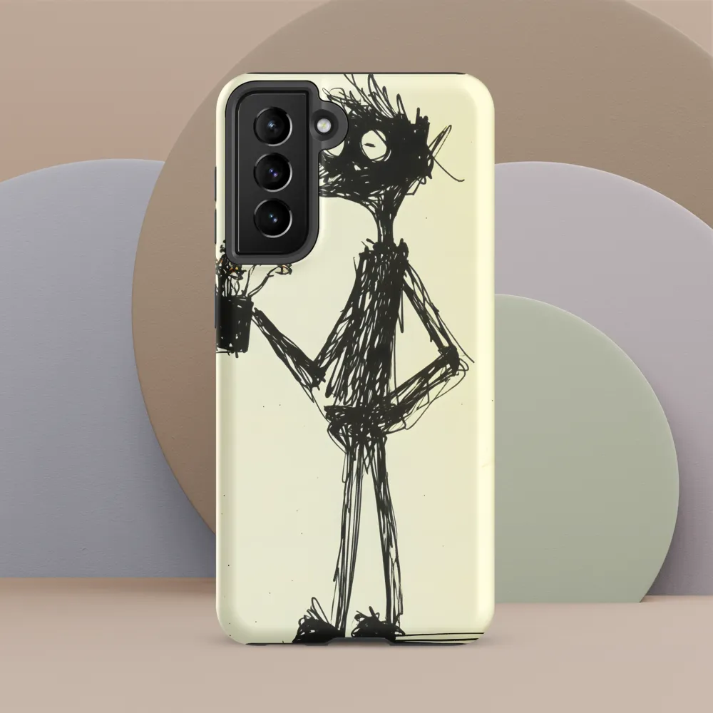 Whimsical Figure with Flowers