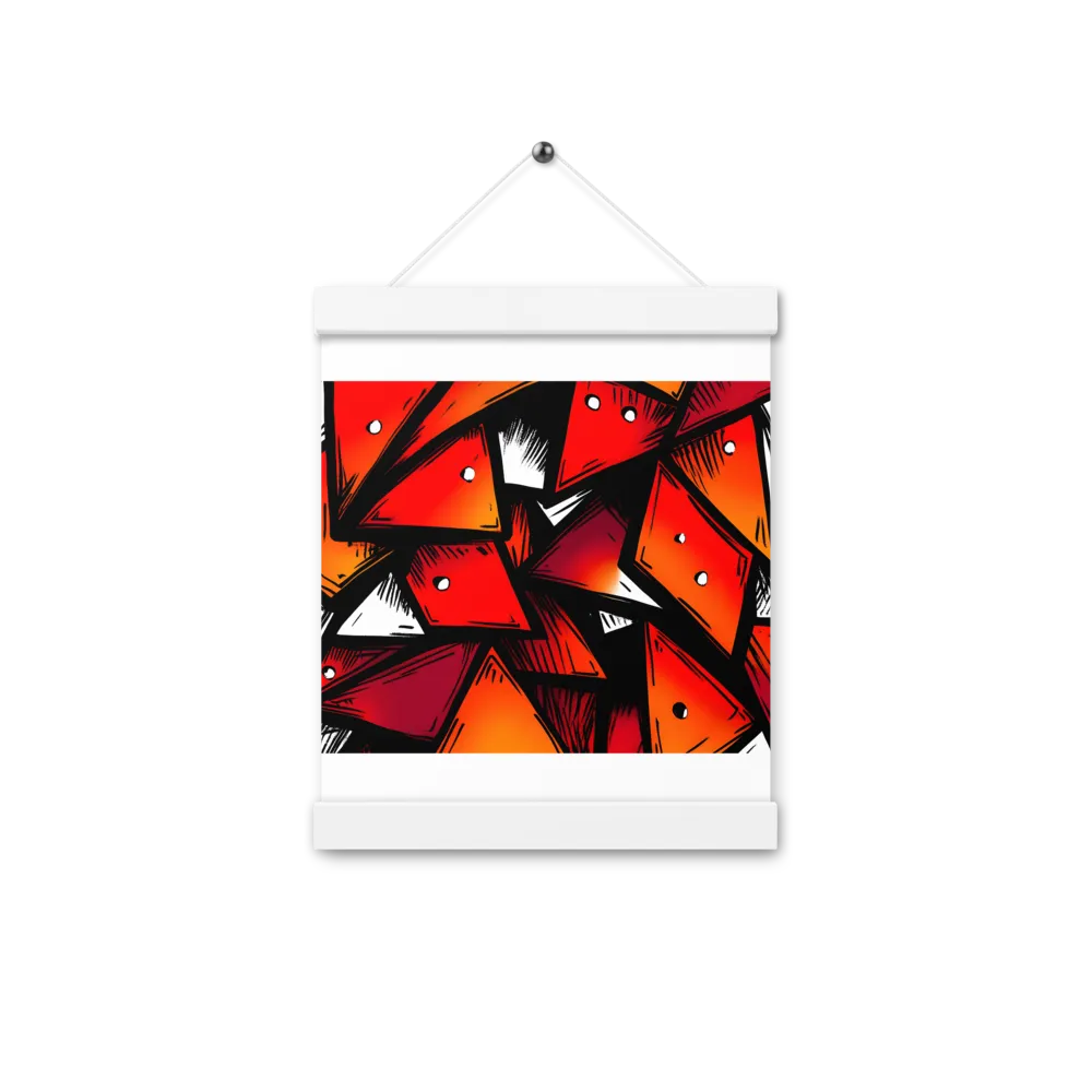 Dynamic Geometry of Red and Orange | Art Print