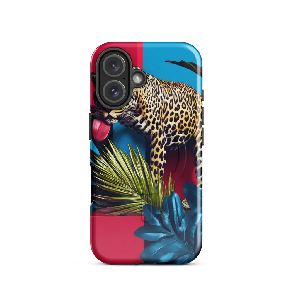 Playful Leopard in Vibrant Paradise